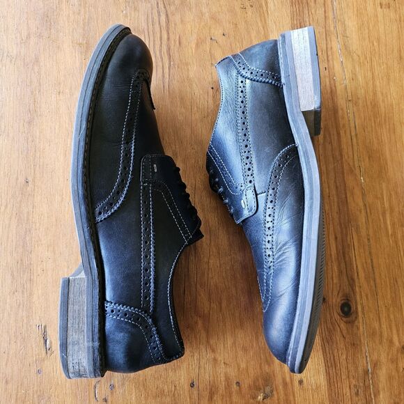 Men's VIONIC Bruno Oxford Wing Tip Lace Up Shoes Black Leather US Size 11M - Picture 6 of 7